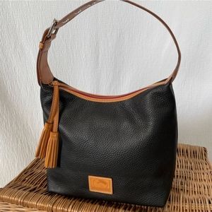 Dooney and Bourke Pebbled Leather Tassel Hobo